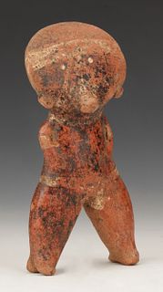 Pre-Columbian Chinesco Pottery Standing Figure, Ht. 6.5"
