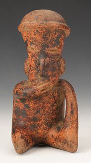 Pre-Columbian Nayarit Pottery Figure, Ht. 6.75"