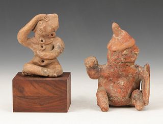 Two Pre-Columbian Nayarit Pottery Figures