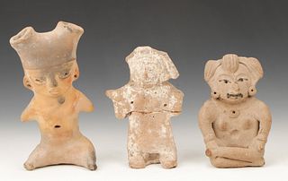 3 Pre-Columbian Pottery Figures