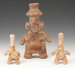 Three Pre-Columbian Jalisco Pottery Figures