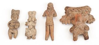 Four Pre-Columbian Michoacan Pottery Figures