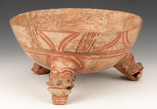 Pre-Columbian Pottery Tripod Bowl, Costa Rica