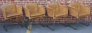 Midcentury Set of 4 Harvey Probber Cane Chairs.