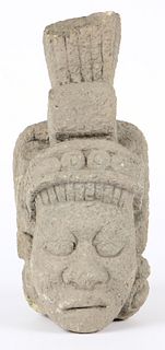 Pre-Columbian Style Carved Stone Head
