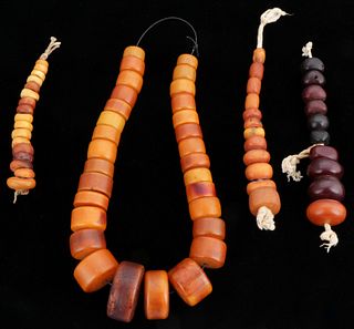 Lot of Amber and Amber-like Beads
