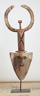 African Nafana Bedu Plank Mask, 19th c., Ht. 74"