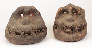 Two African Terracotta Zoomorphic Grotesques