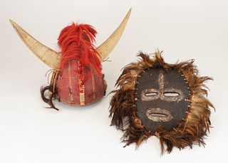 Naga Horned Helmet and Feathered  Mask