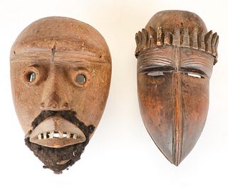African Dan Beaked Mask and Dan/Guerre Mask