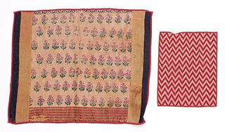 Two Antique Textile Fragments, India