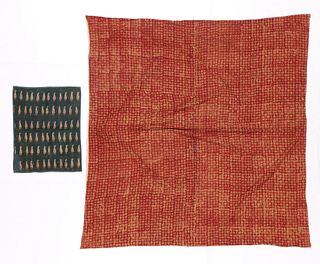 Two Antique Block Printed Textiles, India