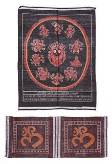 Two Cotton Ikat Hangings, India