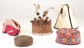 Ethnographic Hat/Headpiece Lot (5)