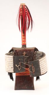 Antique Konyak Naga Warrior Dao Belt with Knife 