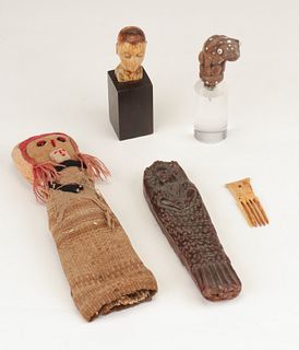 Group of Five (5) Small Ethnographic Items