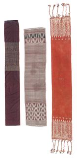 3 Antique Sumatran Songket Textiles