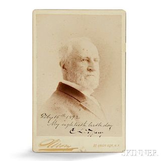Photograph of Louis C. Tiffany Autographed Cabinet Card
