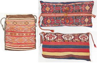 Three Antique East Anatolian Sumak Cargo Bags