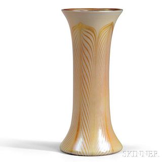 Kew Blas Gold Pulled-feather Vase