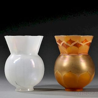 Two Favrile Shades Attributed to Tiffany Studios