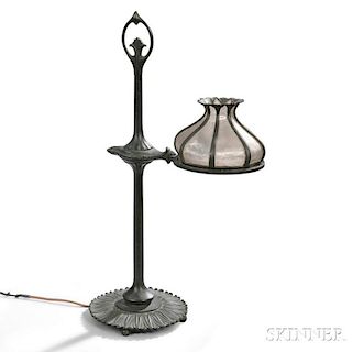 Art Nouveau Table Lamp with Mica Shade