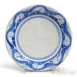 Dedham Pottery Dolphin Plate