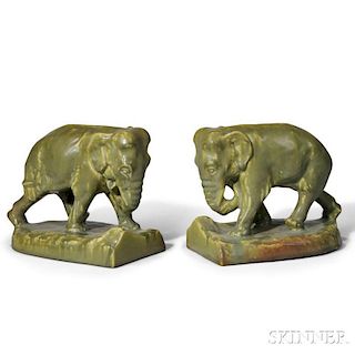 Rookwood Pottery Elephant Bookends