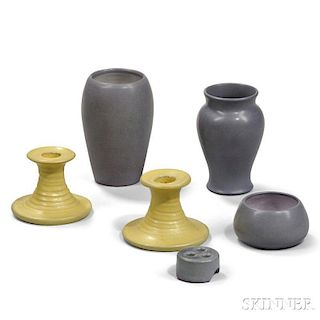 Six Marblehead Pottery Items