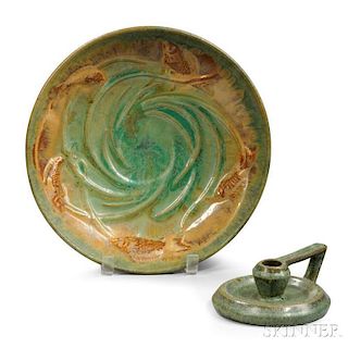 Fulper Pottery Bowl and Chamberstick