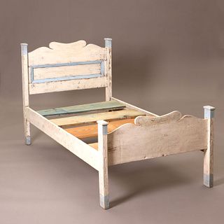 New Mexico, Painted Wooden Bed, ca. 1900