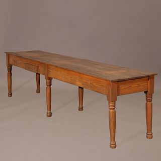 American, Long Library Table, 20th Century