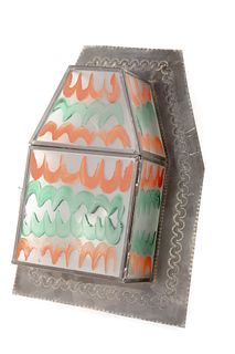 Painted Tin Wall Sconce, ca. 1930-1950