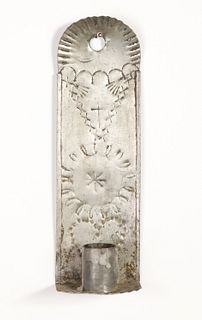 Tin Candle Sconce, 19th Century