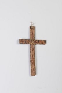 Wood Cross with Paint Residue, 19th Century