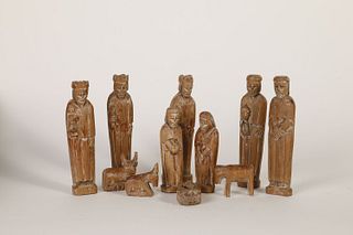 Attributed to Celso Gallegos, Nativity Set