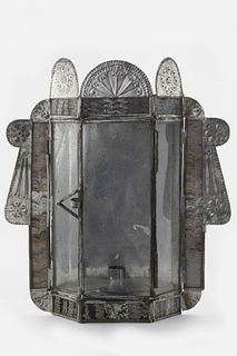 Tin Nicho with Glass Panels, ca. 1900