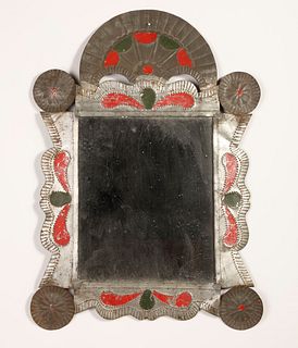 New Mexico, Tin Frame with Mirror, ca. 1870