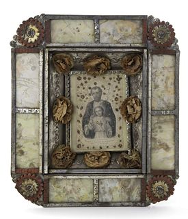Tin Recessed Frame with Glass Panels
, ca. 1875
