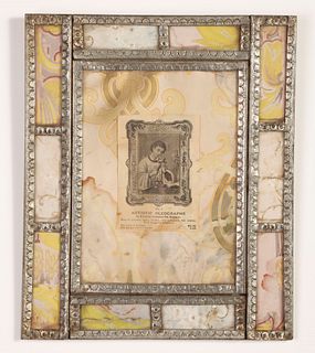Tin Frame with Glass Panels, ca. 1875