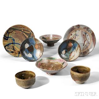 Eight Pieces of Studio Pottery