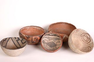 Group of Five Prehistoric Bowls