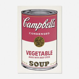Andy Warhol, Vegetable Soup Can from Campbell's Soup I