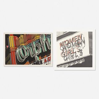 Robert Cottingham, Orph from Documenta: The Super Realists and Women Girls (two works)