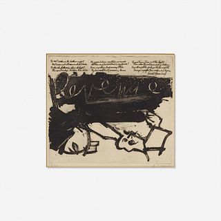 Willem de Kooning, Revenge, from 21 Etching and Poems