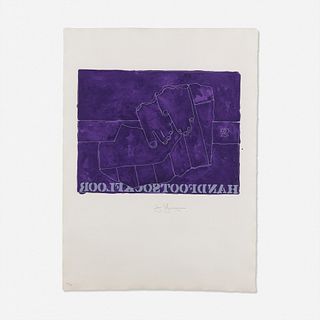 Jasper Johns, Handfootsocksfloor from Casts from Untitled
