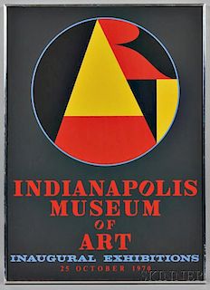 Robert Indiana (American, b. 1928)      Indianapolis Museum of Art Inaugural Exhibitions   Poster