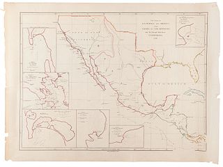 Arrowsmith, John. The Coasts of Guatimala and Mexico, from Panama to Cape Mendocino... London, 1839. Lithograph, 14.5 x 19.6" (37 x 50 cm)