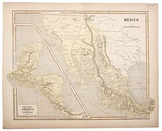 Morse, Sidney & Breese, Samuel. Mexico. Central America and Yucatan. New York, ca. 1845. Color map, 12x15" (30.5 x 38 cm)
