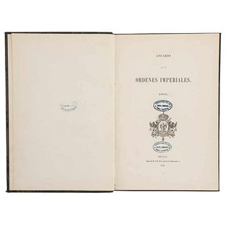 Anuario de las Órdenes Imperiales 1865 / Estatutos de la Orden Imperial del Águila Mexicana. México, 1865.